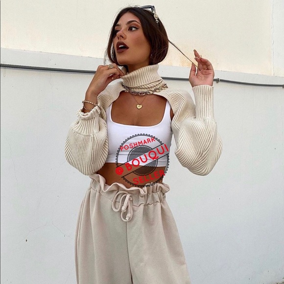 BLOGGERS FAV ZARA CUT OUT KNIT ARM WARMER SWEATER - Picture 5 of 12